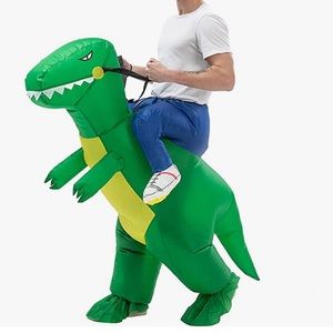 Inflatable dinosaur costume